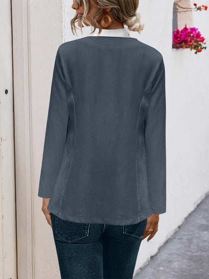 Open Front Long Sleeve Cardigan Carauana Store