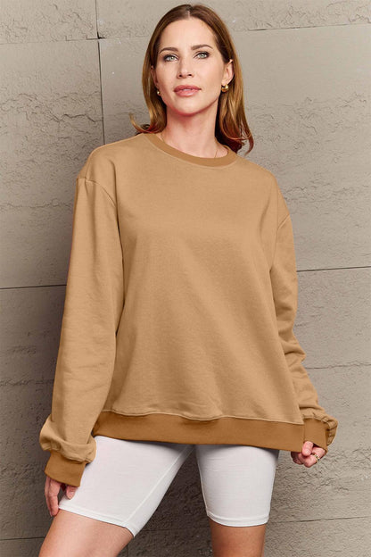 Simply Love Full Size ENJOY THE LITTLE THINGS Round Neck Sweatshirt Carauana Store