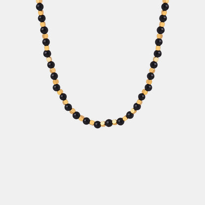 Agate Beaded Titanium Steel Necklace Carauana Store