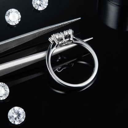 Moissanite 925 Sterling Silver Heart Ring Carauana Store