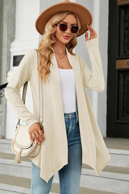 Open Front Long Sleeve Cardigan Carauana Store