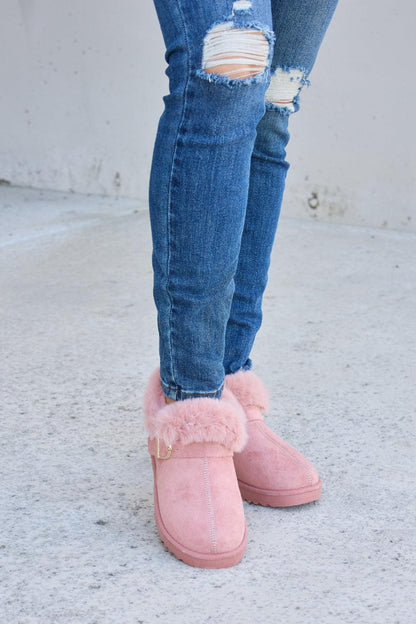 Forever Link Furry Chunky Thermal Ankle Boots Carauana Store