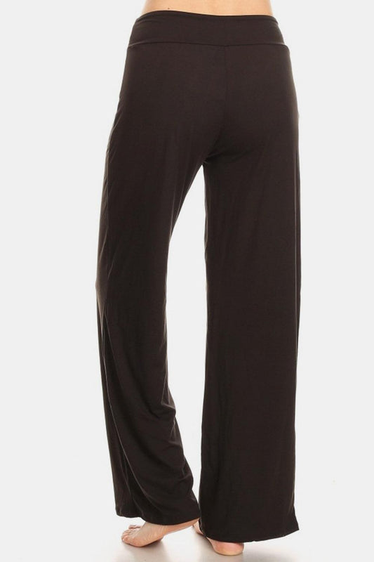 Leggings Depot High Waist Drawstring Wide Leg Pants Carauana Store