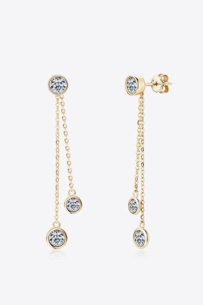 2.6 Carat Moissanite 925 Sterling Silver Earrings Carauana Store
