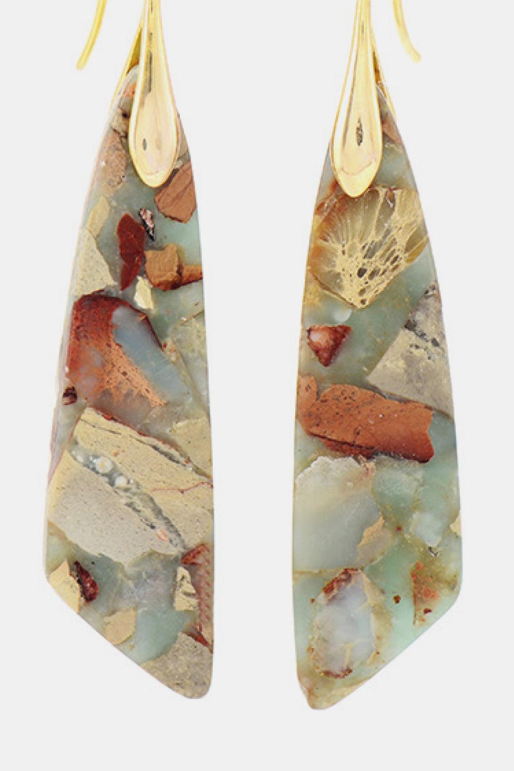 Handmade Natural Stone Dangle Earrings Carauana Store