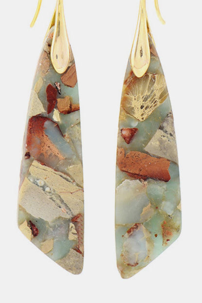 Handmade Natural Stone Dangle Earrings Carauana Store