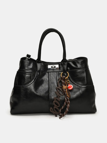 PU Leather Handbag with Pendant Carauana Store