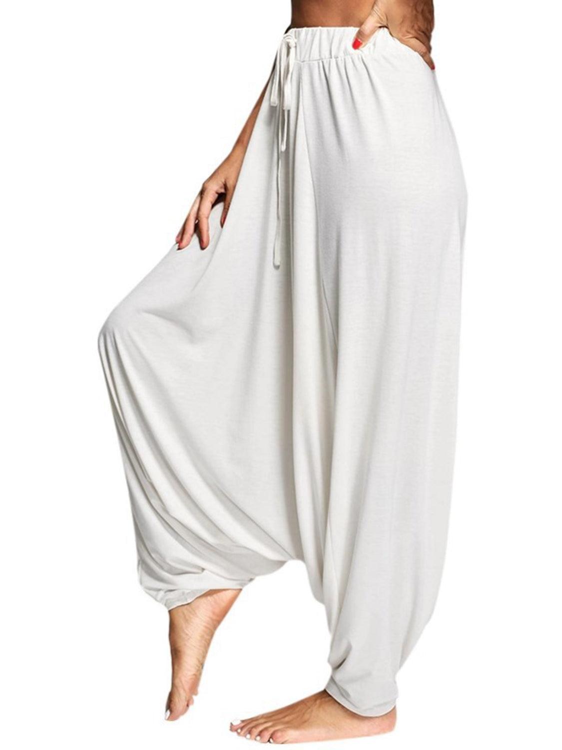 Tied Mid Waist Long Harem Pants Carauana Store