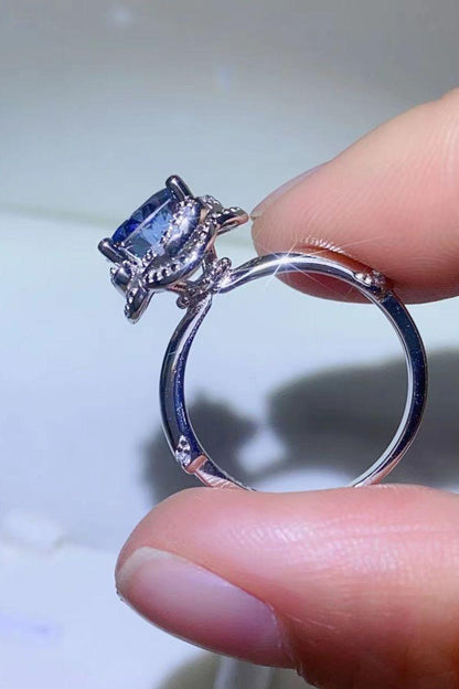 2 Carat Moissanite Contrast 925 Sterling Silver Ring Carauana Store