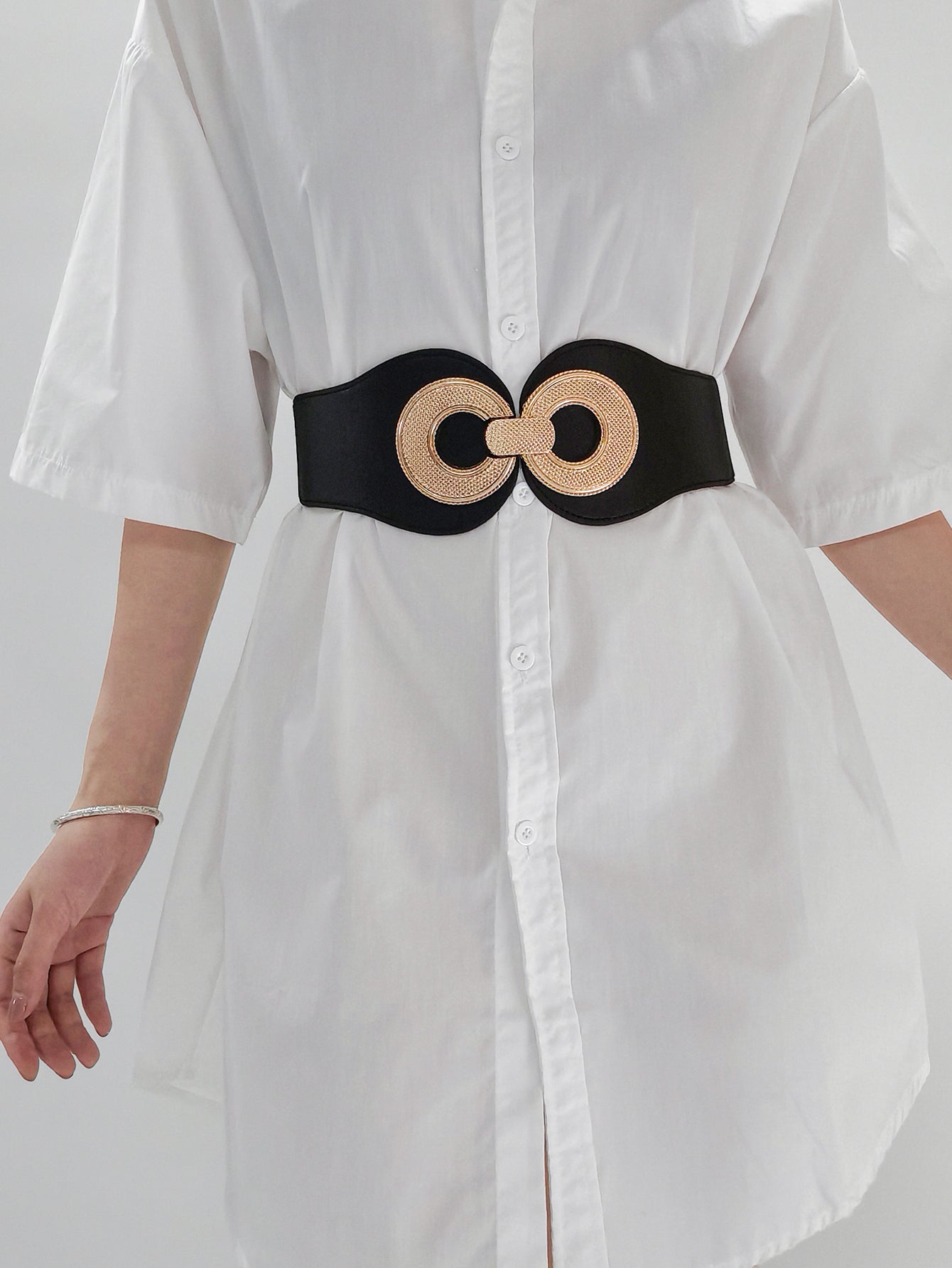 Alloy Buckle Elastic PU Belt Carauana Store