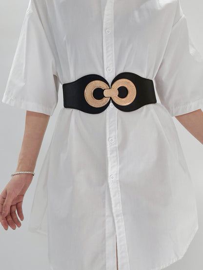 Alloy Buckle Elastic PU Belt Carauana Store