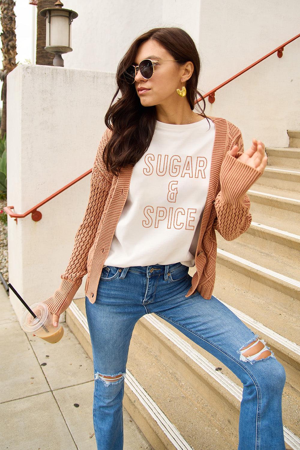 Simply Love Full Size Letter Graphic Short Sleeve T-Shirt Carauana Store