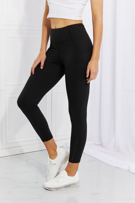 Leggings Depot Full Size Strengthen and Lengthen Reflective Dot Active Leggings Carauana Store