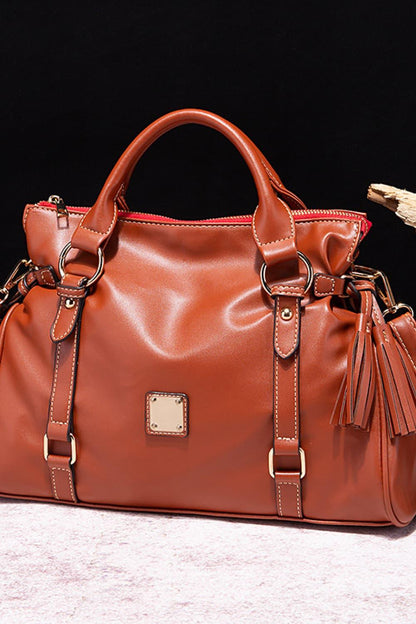 PU Leather Handbag with Tassels Carauana Store