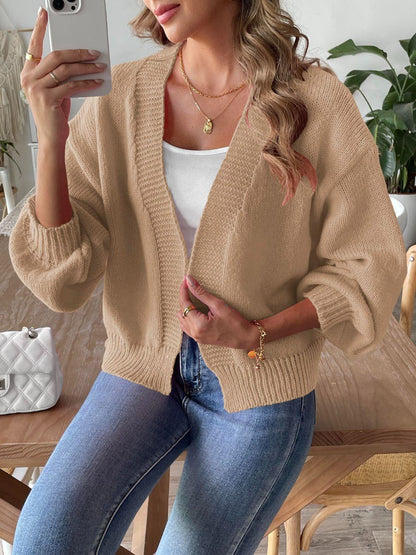 Open Front Long Sleeve Cardigan Carauana Store