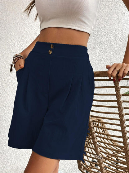 High Waist Shorts with Pockets Carauana Store