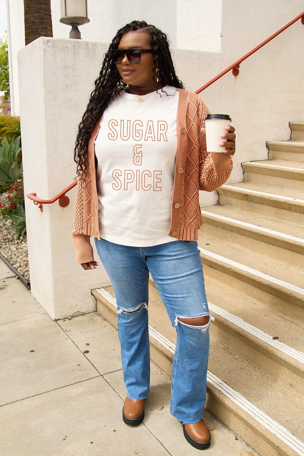 Simply Love Full Size Letter Graphic Short Sleeve T-Shirt Carauana Store