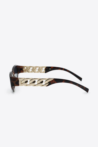 Chain Detail Temple Cat Eye Sunglasses Carauana Store