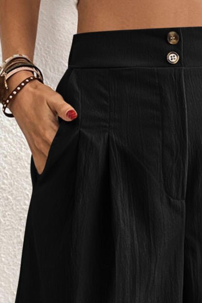 High Waist Shorts with Pockets CaRaUaNa Fashion