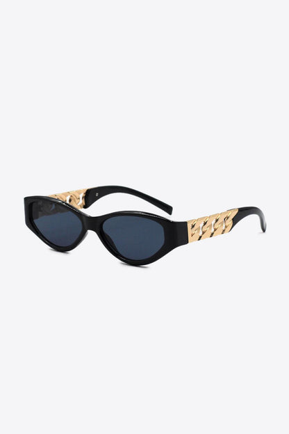 Chain Detail Temple Cat Eye Sunglasses Carauana Store