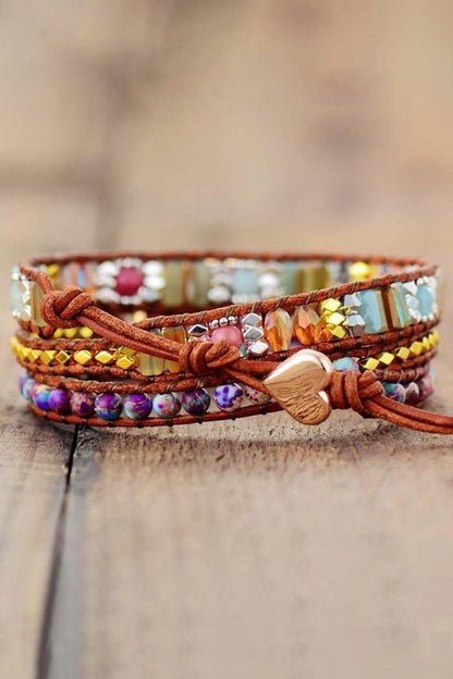 Handmade Crystal Beaded Natural Stone Bracelet Carauana Store