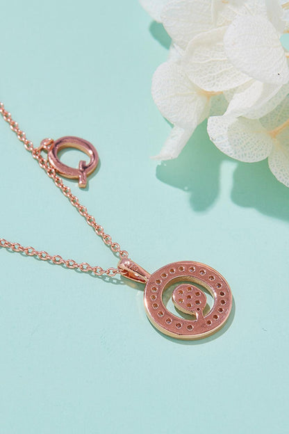 Adored Moissanite K to T Pendant Necklace CaRaUaNa Fashion