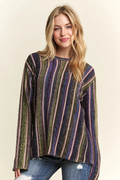 ADORA Vertical Stripe Sweater Top Carauana Store