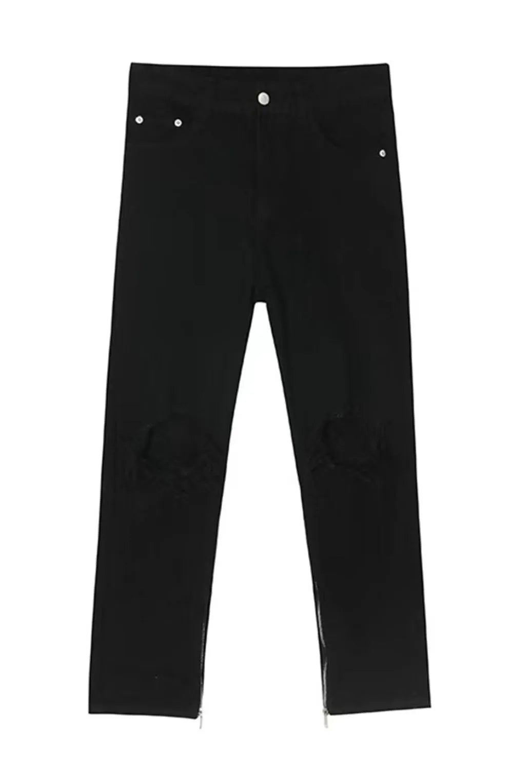Distressed Mid Rise Jeans with Pockets Carauana Store