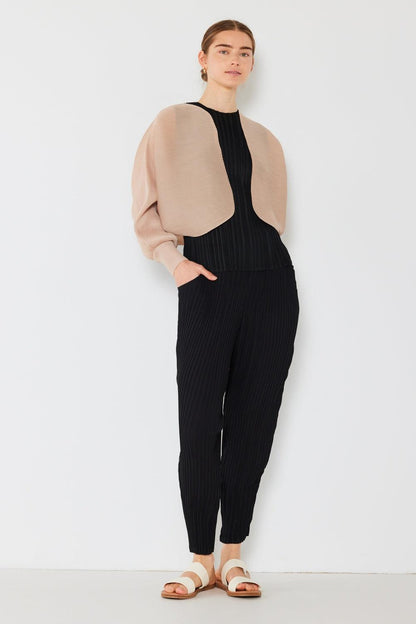 Marina West Swim Rib Pleated Puff Sleeve Bolero Cardigan Carauana Store
