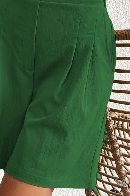 High Waist Shorts with Pockets CaRaUaNa Fashion