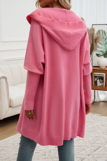 Devine Button Up Long Sleeve Hooded Cardigan Carauana Store