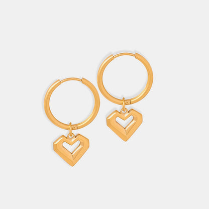 Heart Shape Lapis Lazuli Dangle Earrings Carauana Store