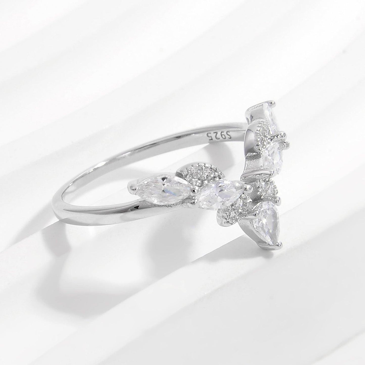 Inlaid Zircon 925 Sterling Silver Ring Carauana Store