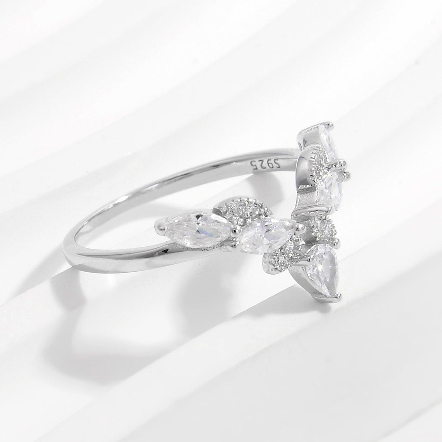 Inlaid Zircon 925 Sterling Silver Ring Carauana Store