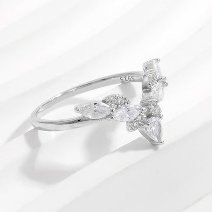 Inlaid Zircon 925 Sterling Silver Ring Carauana Store