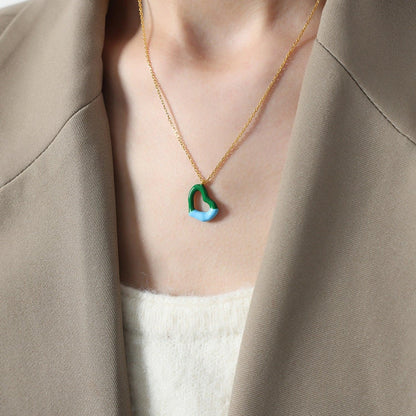 Heart Pendant Titanium Steel Necklace Carauana Store