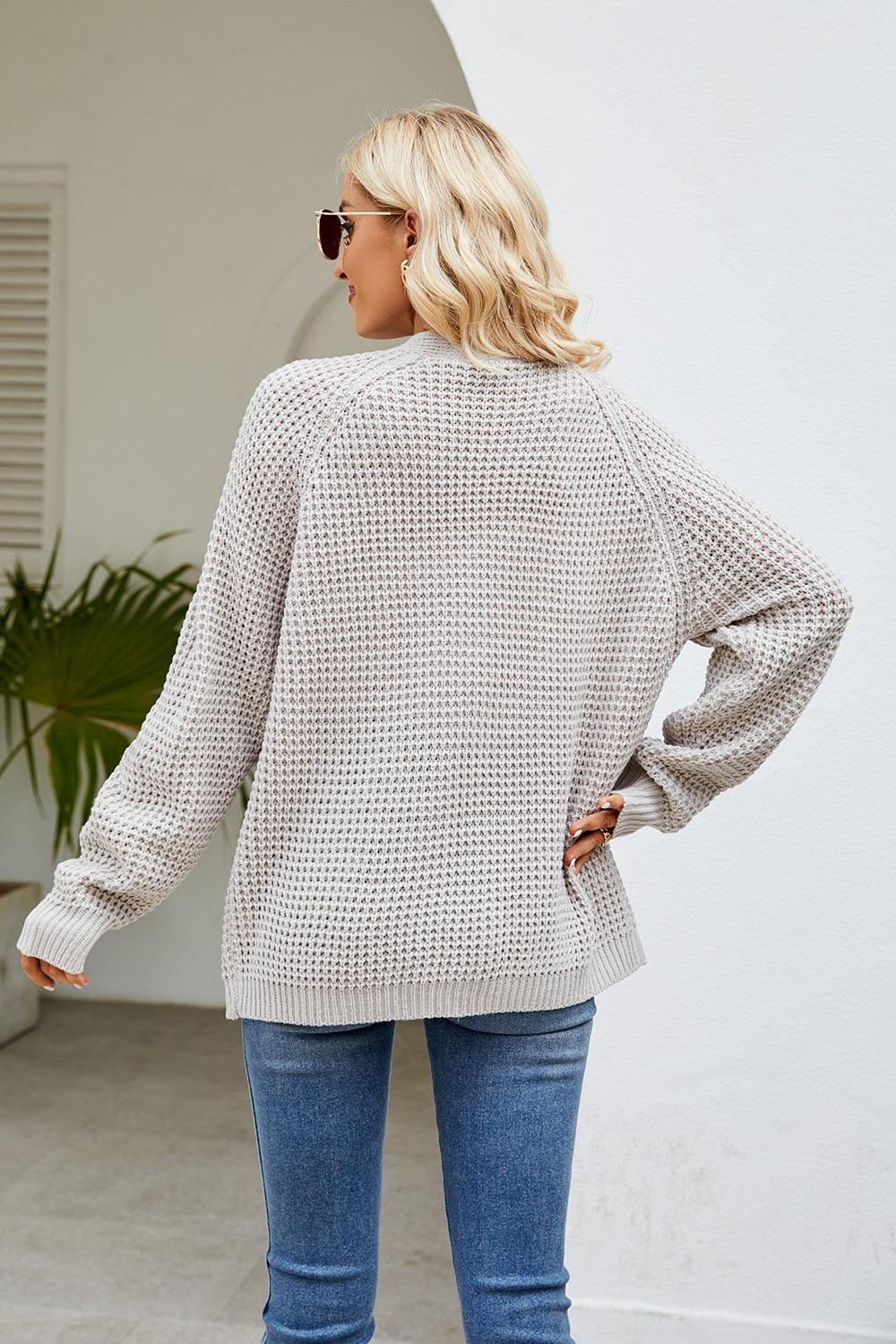 Open Front Long Sleeve Cardigan with Pockets Carauana Store