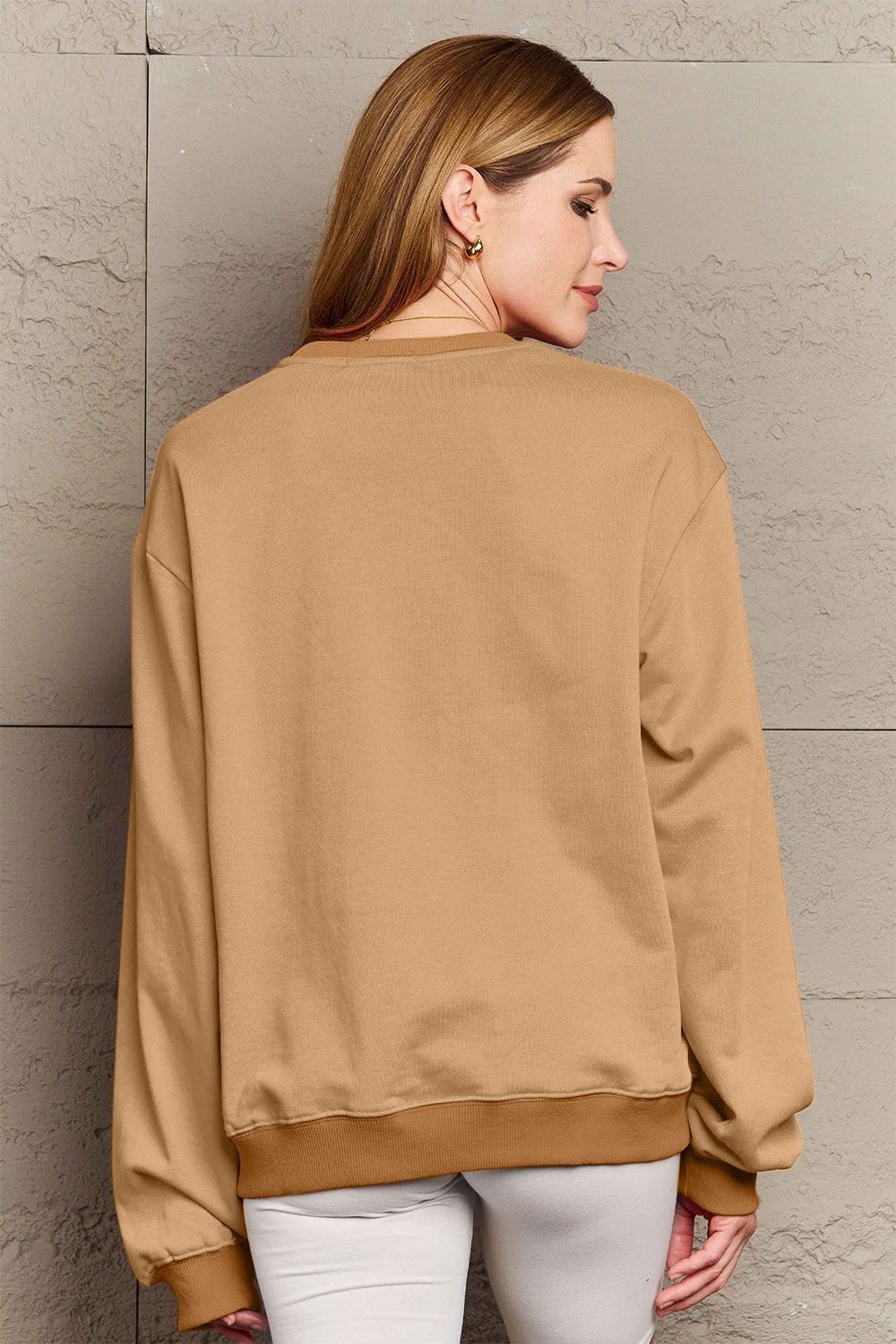 Simply Love Full Size HAPPY NEW YEAR Round Neck Sweatshirt Carauana Store
