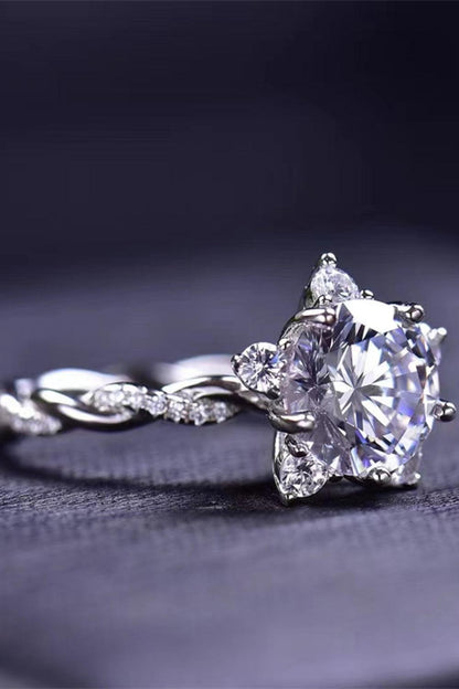 3 Carat Moissanite Twisted Ring Carauana Store