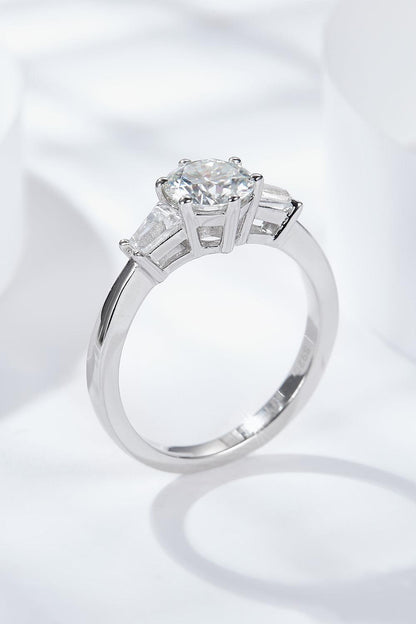 Loyal Love 1 Carat Moissanite Platinum-Plated Ring Carauana Store