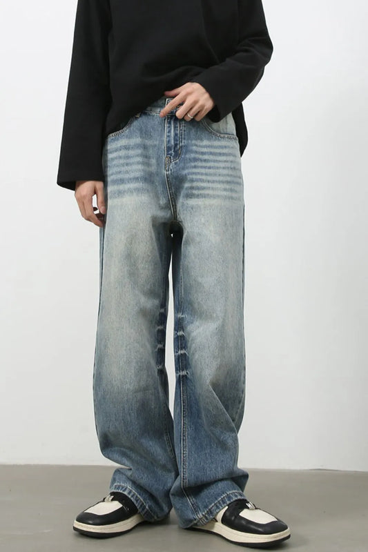 Men's Wide Leg Jeans with Pockets Carauana Store