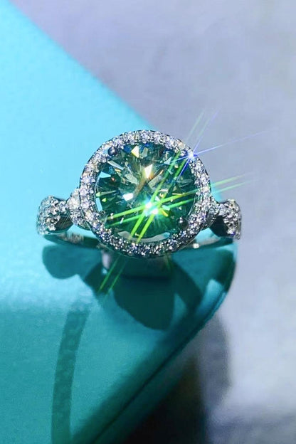 2 Carat Moissanite Emerald Green Ring Carauana Store