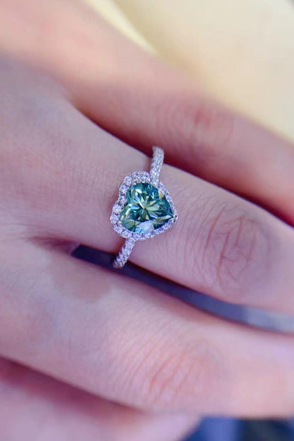 1-Carat Moissanite Heart Ring Carauana Store