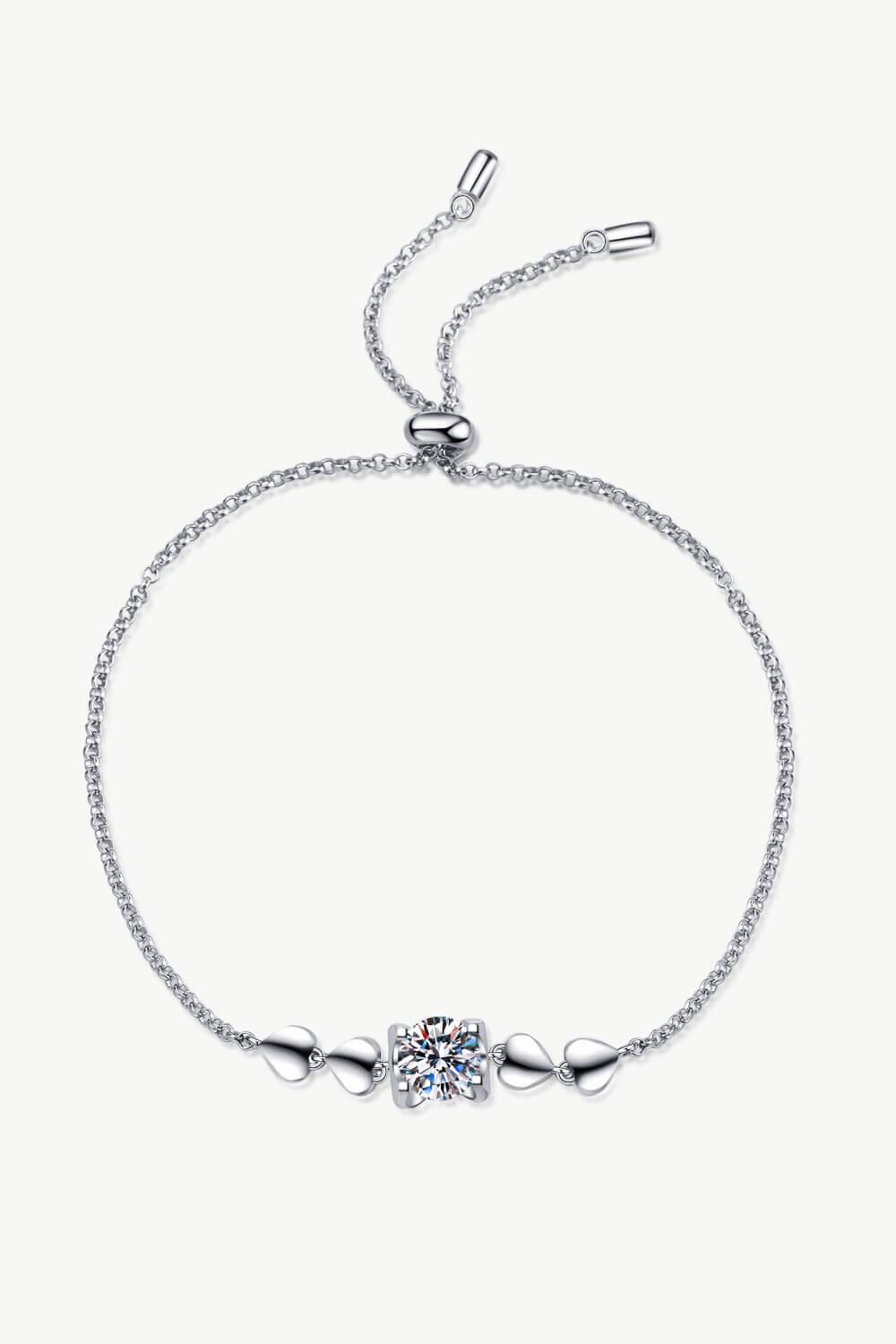 1 Carat Moissanite Heart Bracelet Carauana Store