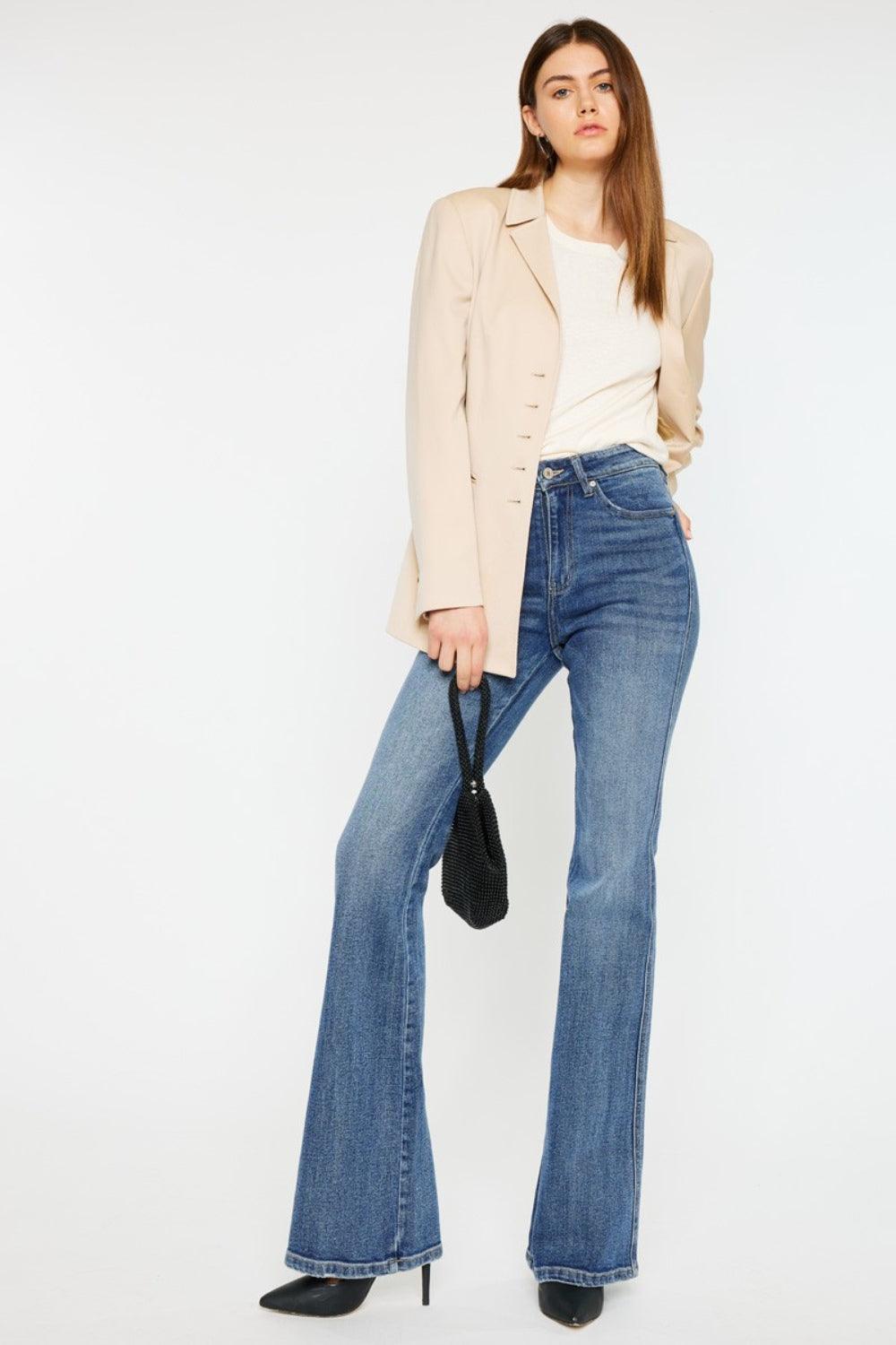Kancan Cat's Whiskers High Waist Flare Jeans Carauana Store