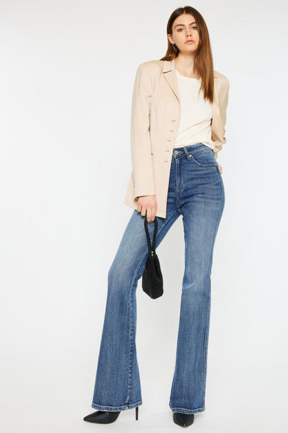 Kancan Cat's Whiskers High Waist Flare Jeans Carauana Store