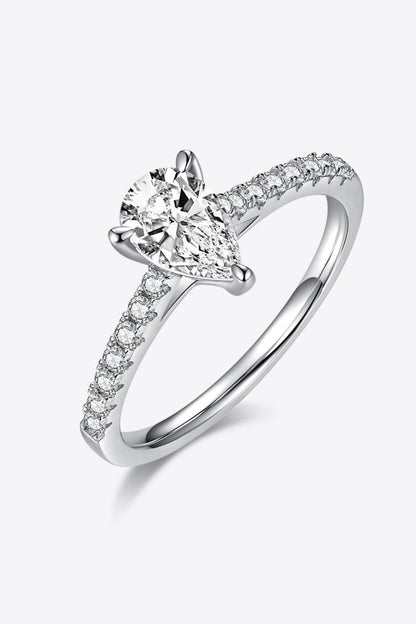 1 Carat Moissanite 925 Sterling Silver Side Stone Ring Carauana Store