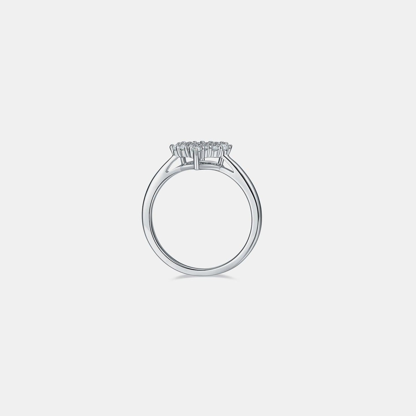 Moissanite 925 Sterling Silver Heart Ring Carauana Store