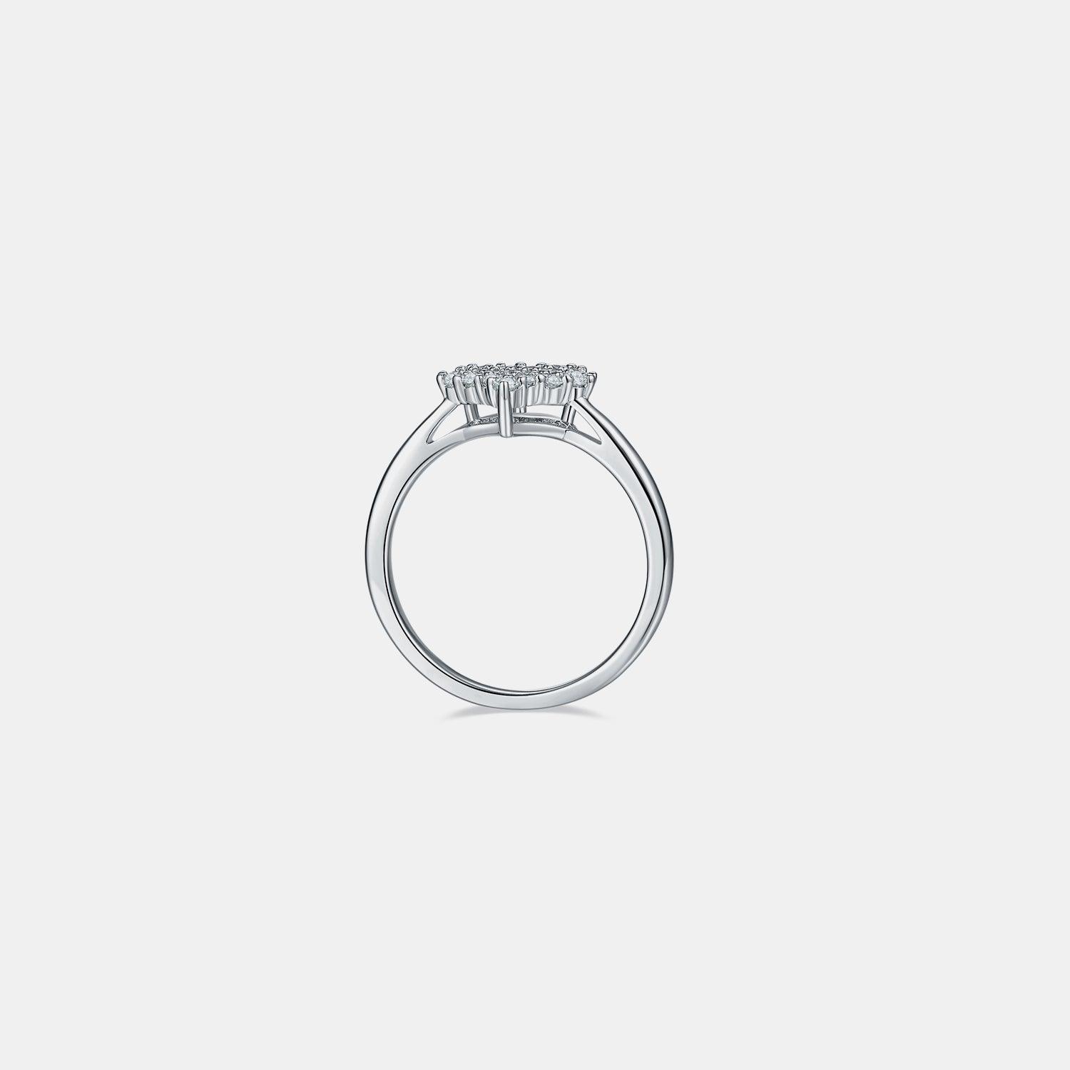 Moissanite 925 Sterling Silver Heart Ring Carauana Store