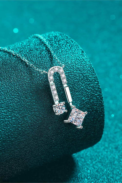 1.3 Carat Moissanite 925 Sterling Silver Necklace Carauana Store